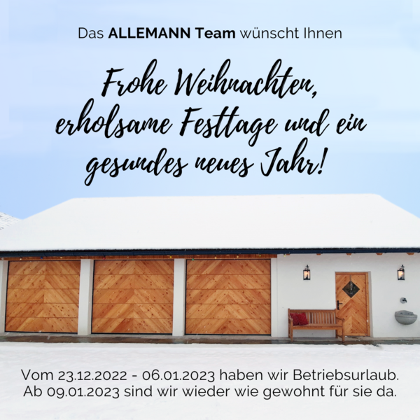 ALLEMANN wünscht frohe Weihnachten